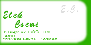 elek csemi business card